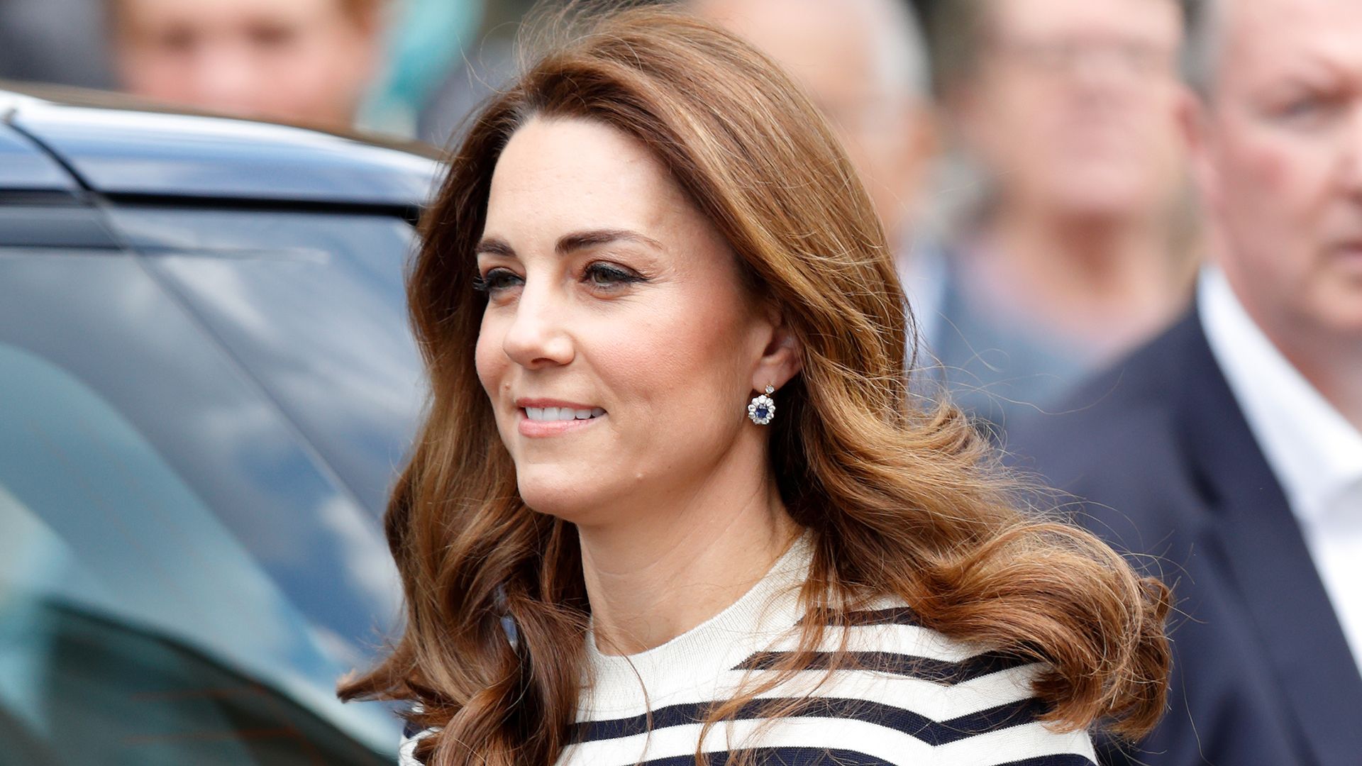 LONDON, UNITED KINGDOM - MAY 07: (EMBARGOED FOR PUBLICATION IN UK NEWSPAPERS UNTIL 24 HOURS AFTER CREATE DATE AND TIME) Catherine, Duchess of Cambridge attends the launch the King's Cup Regatta at the Cutty Sark, Greenwich on May 7, 2019 in London, England. The Regatta will take place in August on the Isle of Wight and see eight sailing boats, two of which skippered by the Duke & Duchess, race for The King's Cup. (Photo by Max Mumby/Indigo/Getty Images)