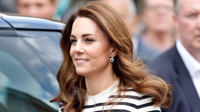 LONDON, UNITED KINGDOM - MAY 07: (EMBARGOED FOR PUBLICATION IN UK NEWSPAPERS UNTIL 24 HOURS AFTER CREATE DATE AND TIME) Catherine, Duchess of Cambridge attends the launch the King's Cup Regatta at the Cutty Sark, Greenwich on May 7, 2019 in London, England. The Regatta will take place in August on the Isle of Wight and see eight sailing boats, two of which skippered by the Duke & Duchess, race for The King's Cup. (Photo by Max Mumby/Indigo/Getty Images)