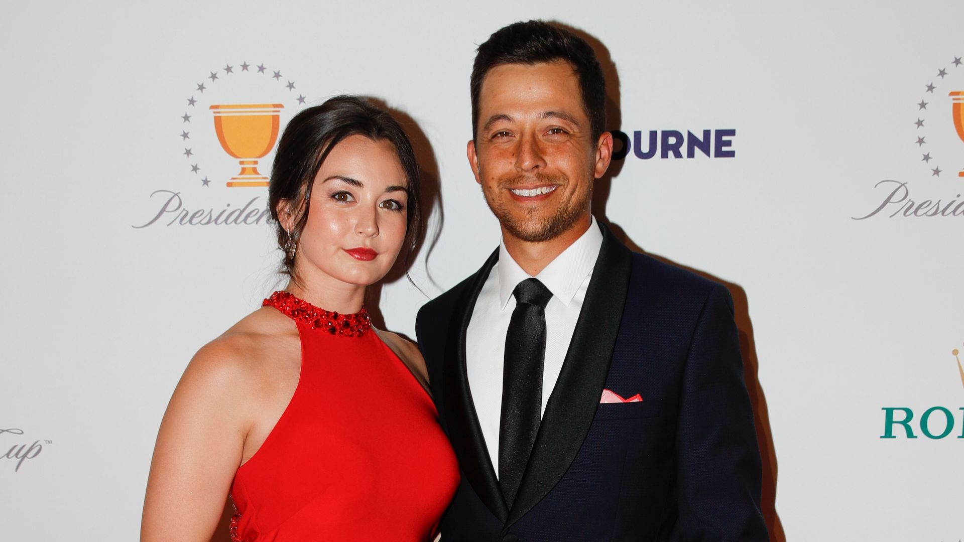 photo of xander schauffele and wife maya lowe