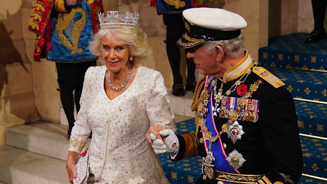 King and Queen leave State Opening of Parliament