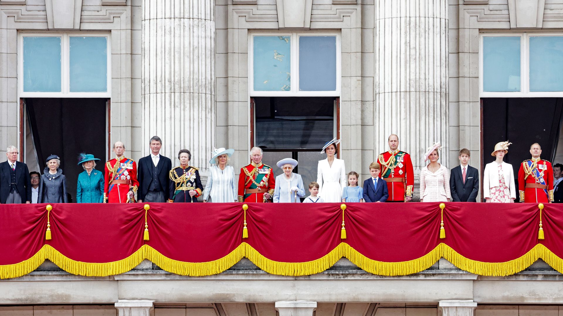 The royal family at Trooping the Colour in 2022
