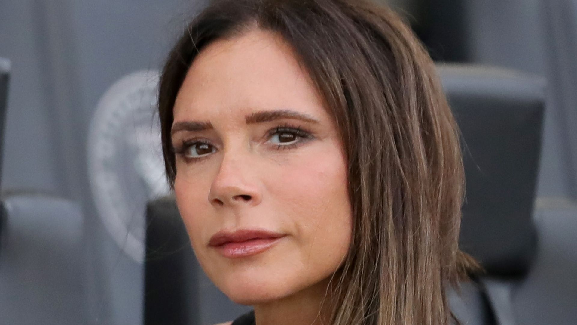 Victoria Beckham in black dress at Leagues Cup 2023 match between Inter Miami CF and Atlanta United a