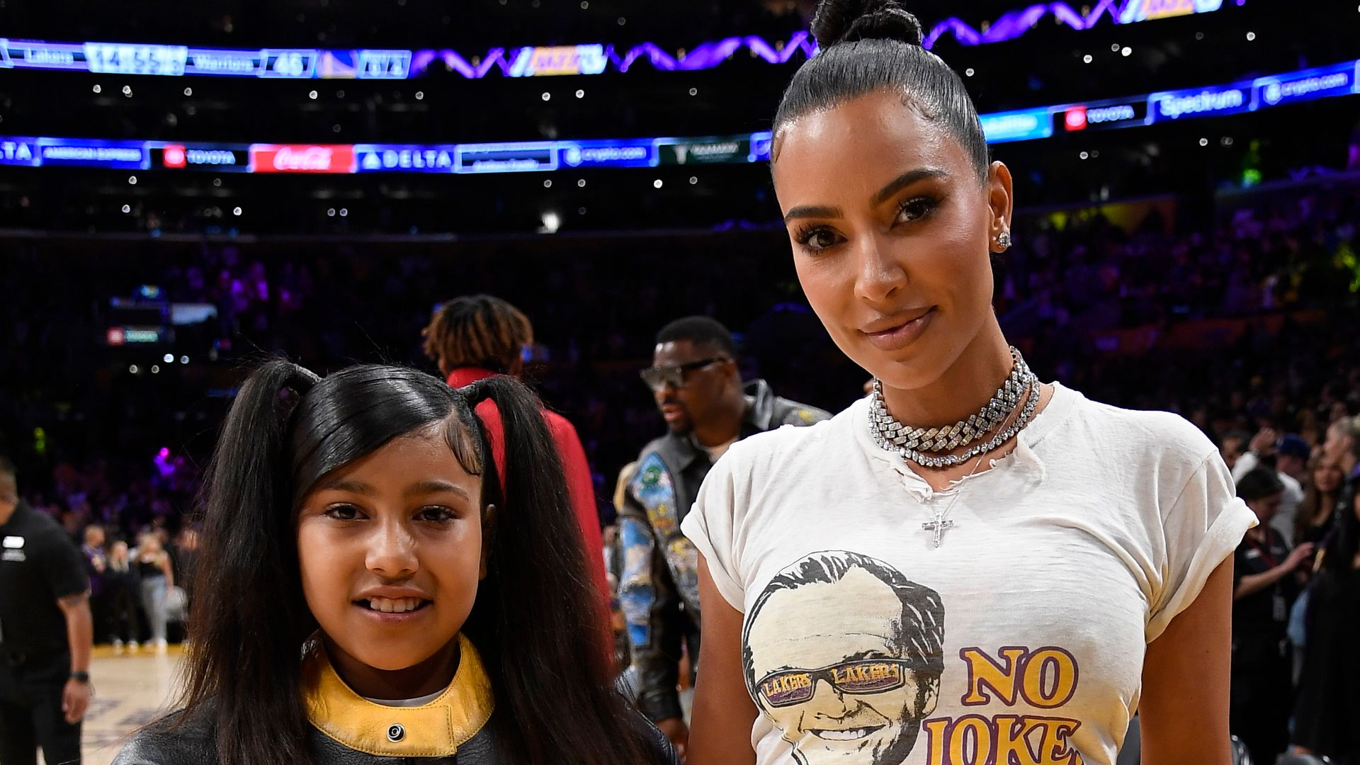 kim kardashian north west nba game
