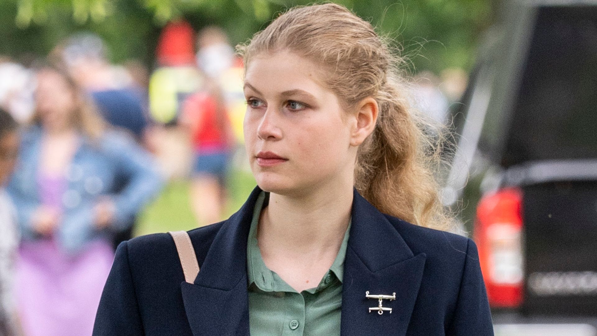  Lady Louise Windsor watches the Carriage Driving during the Royal Windsor Horse Show 2021