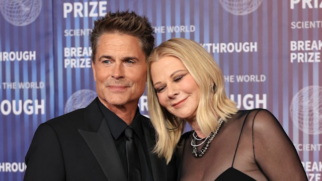 Rob Lowe and Sheryl Berkoff at the tenth Breakthrough Prize ceremony held at the Academy Museum of Motion Pictures on April 13, 2024 in Los Angeles, California.