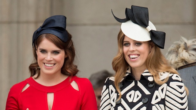 Princess Eugenie and Princess Beatrice smiling