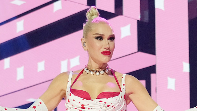 Gwen Stefani wears Versace at the CMT Music Awards