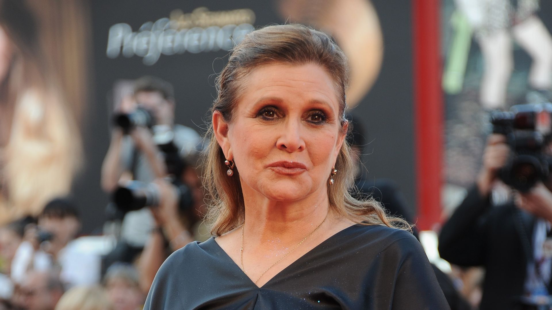 Carrie Fisher attends 'Gravity' premiere and Opening Ceremony during The 70th Venice International Film Festival at Sala Grande on August 28, 2013 in Venice, Italy