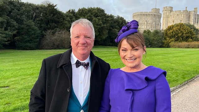 couple posing at windsor castle