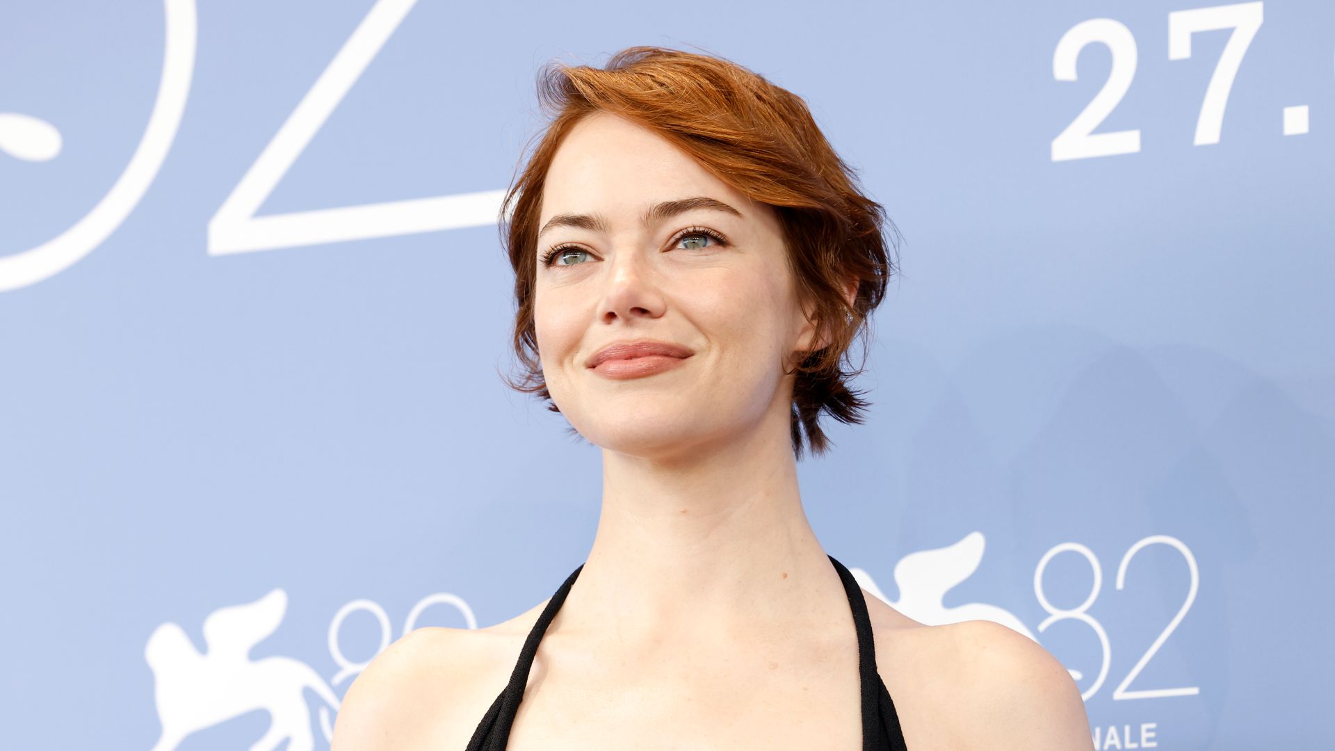 Emma Stone looks incredibly fresh faced at the afterparty of her latest movie Bugonia