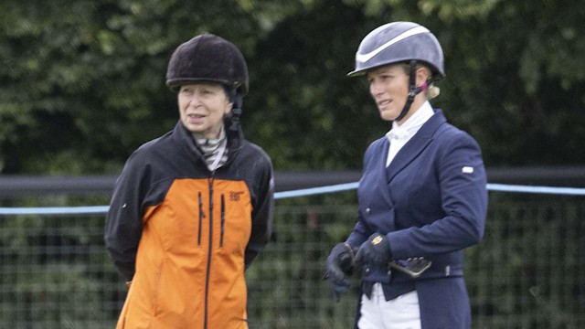 Princess Anne stood with Zara Tindall