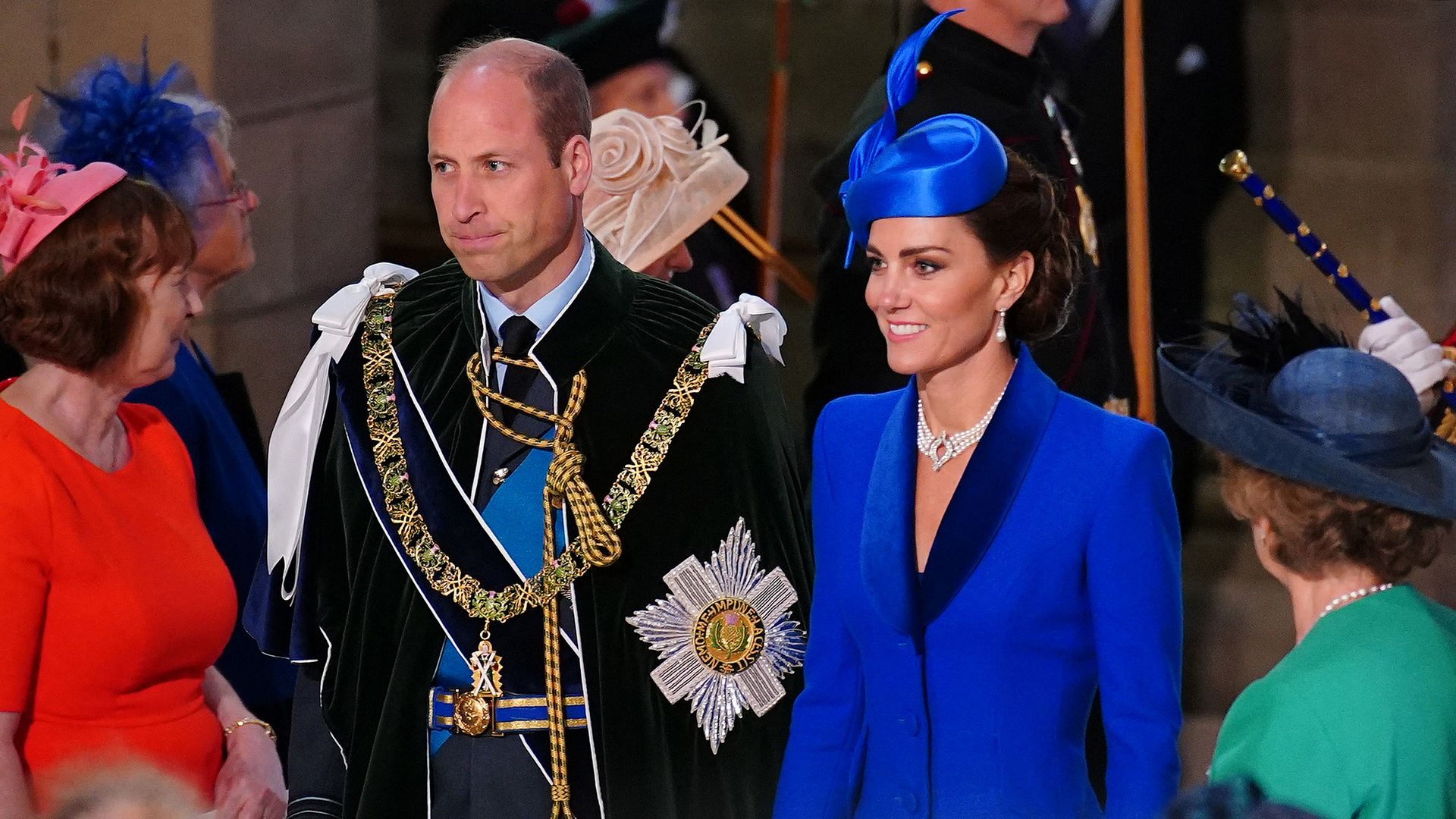 Prince William and Princess Kate arrive at King Charles and Queen Camilla's Scottish coronation
