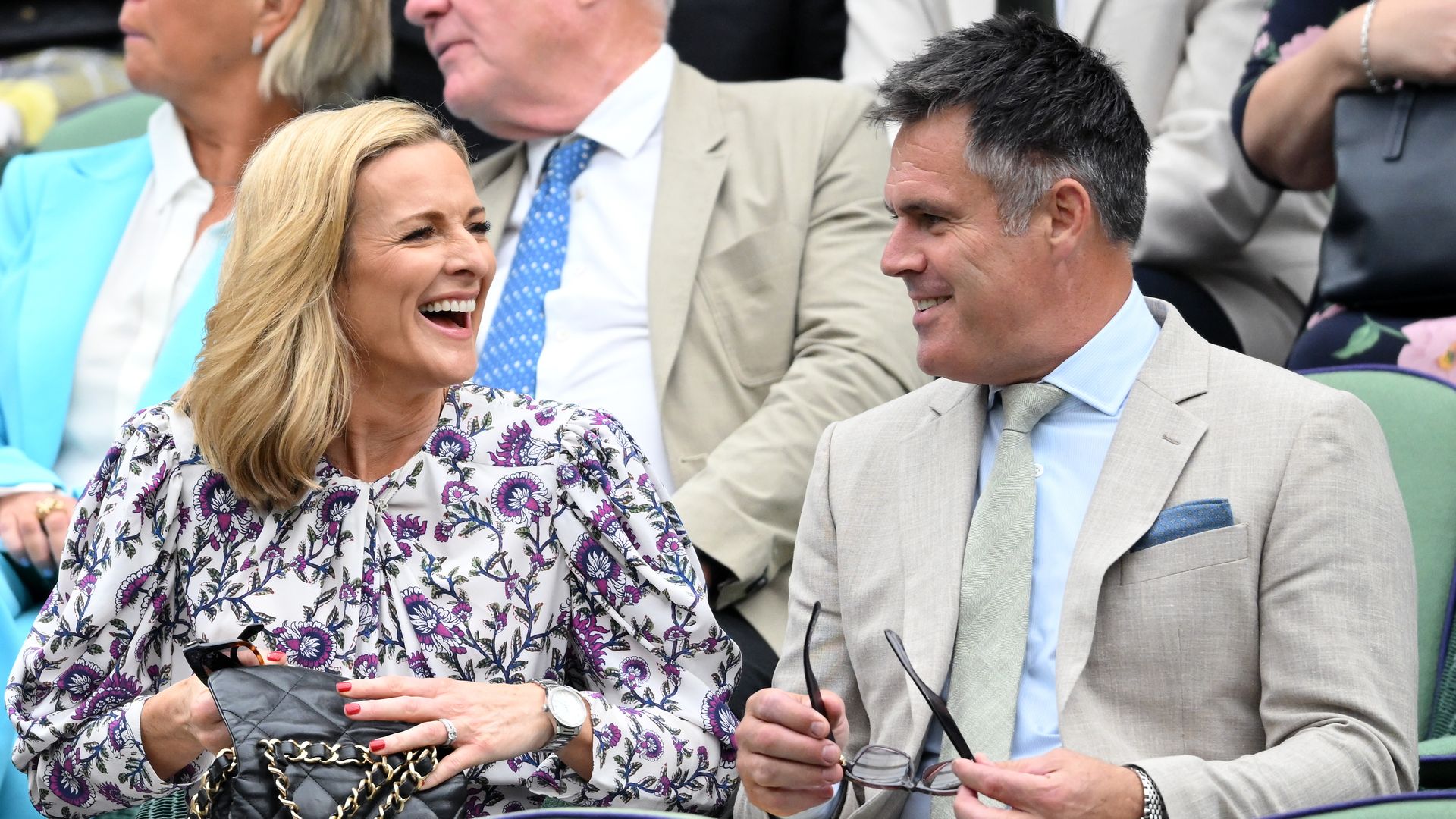 gabby logan and kenny logan at wimbledon