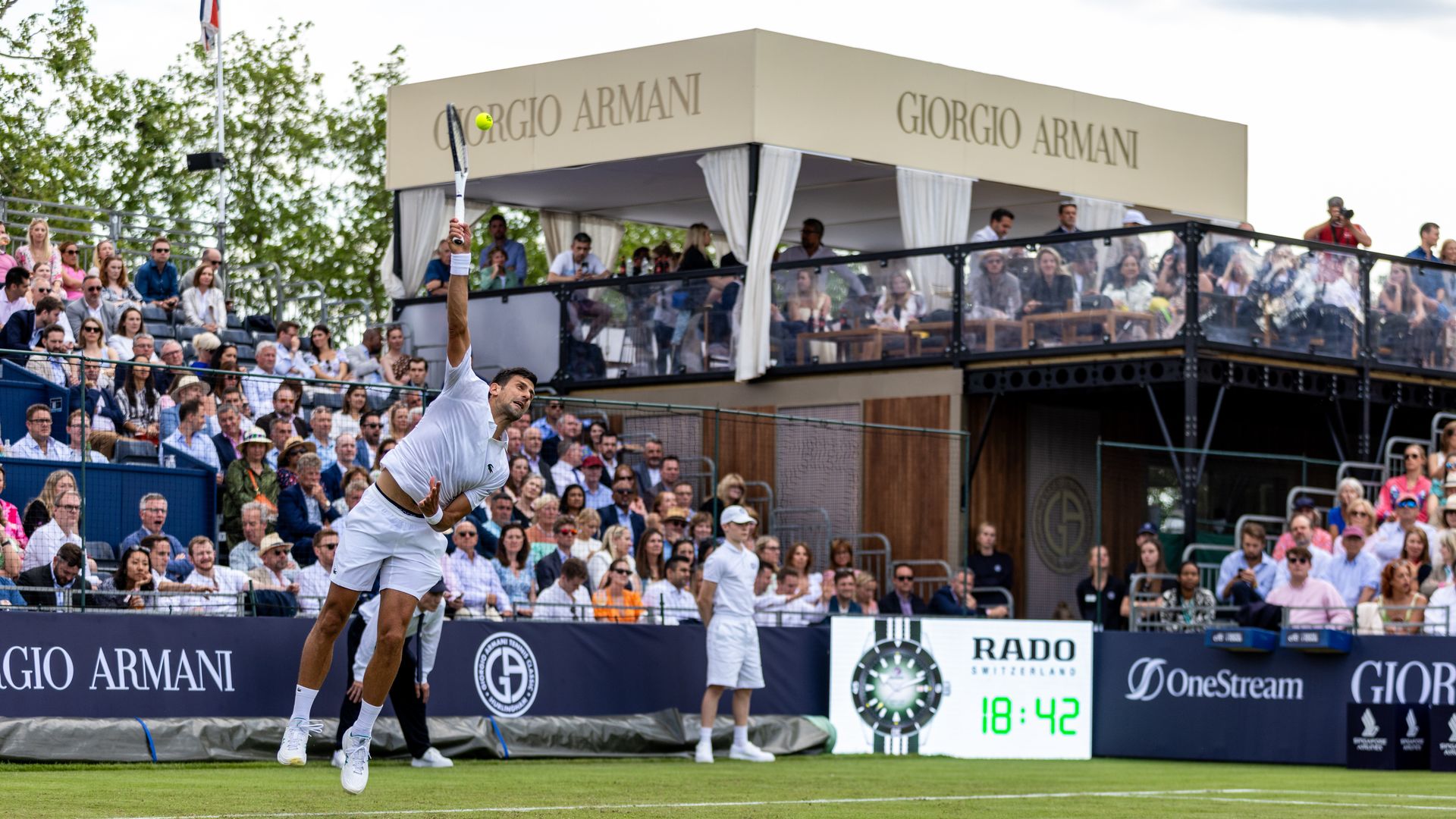 Novak Djokovic Giorgio Armani Tennis Classic at The Hurlingham Club