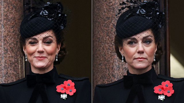 The Princess of Wales during the Remembrance Sunday service