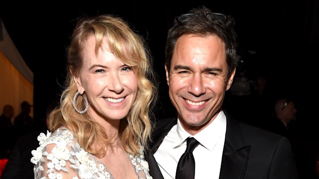 Janet Holden and Eric McCormack and attend the 26th annual Elton John AIDS Foundation Academy Awards Viewing Party sponsored by Bulgari, celebrating EJAF and the 90th Academy Awards at The City of West Hollywood Park on March 4, 2018 in West Hollywood, California