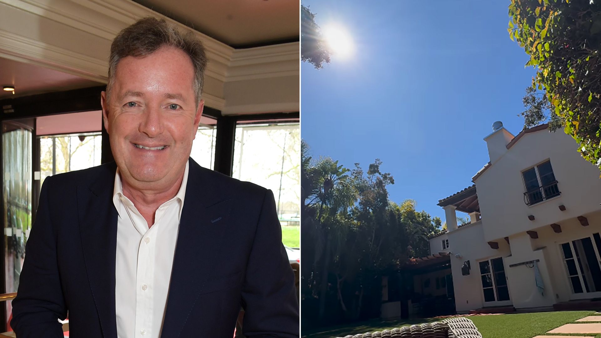Piers Morgan lounges poolside at rarely-seen sprawling $5m Hollywood Hills villa