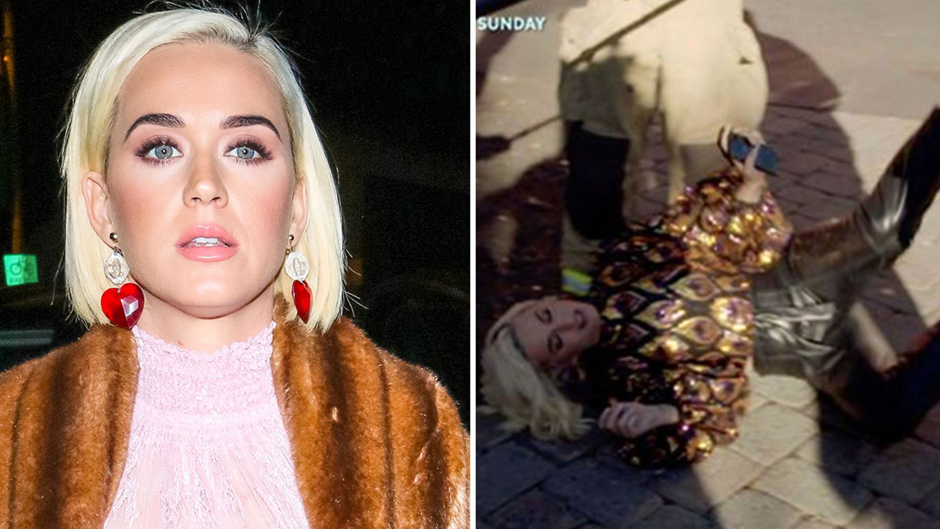 katy perry collapses american idol