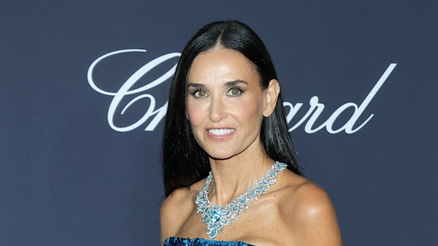 demi moore sequin gown chopard trophy ceremony cannes 2024