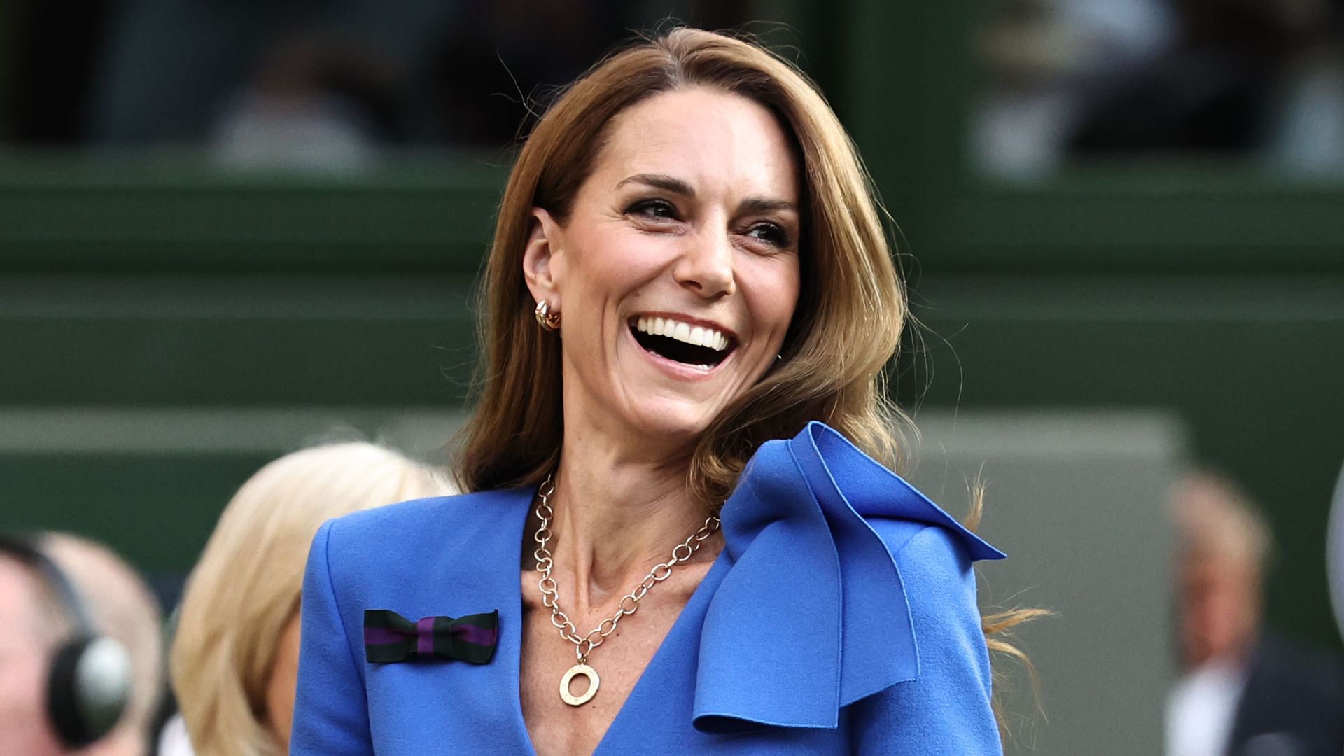Kate Middleton attends the award ceremony following the Gentlemen's Singles Final match at Wimbledon