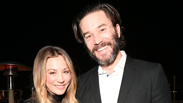 Kaley Cuoco and Tom Pelphrey attend "Lawmen: Bass Reeves" Los Angeles Party at Sunset Tower Hotel on December 01, 2023 in Los Angeles, California