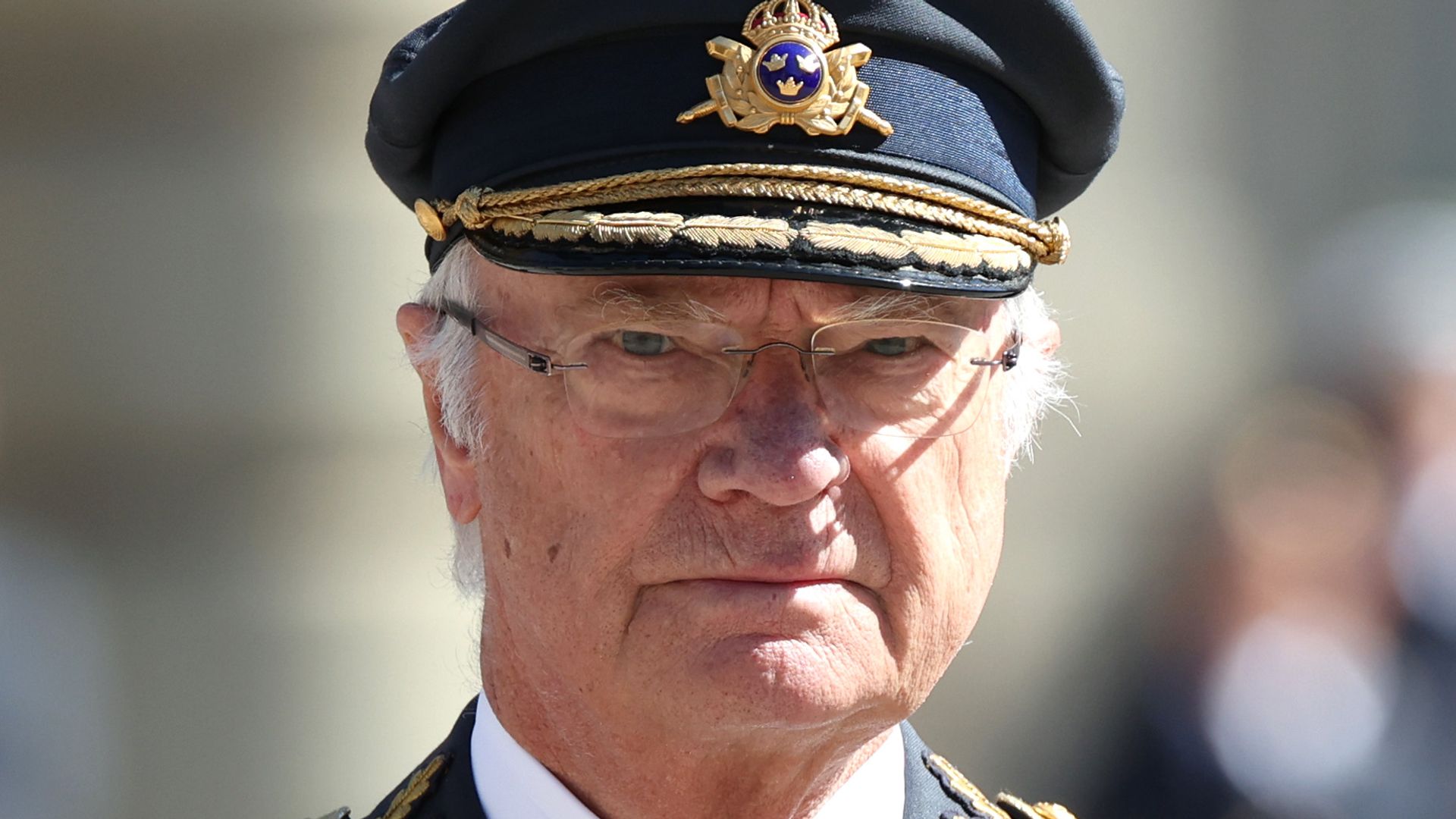 King Carl Gustaf wearing military uniform