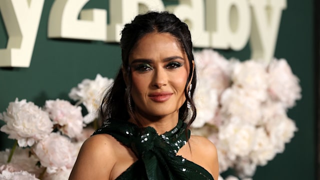 Salma Hayek rocked a glittering green dress