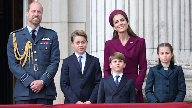 Wales family on balcony
