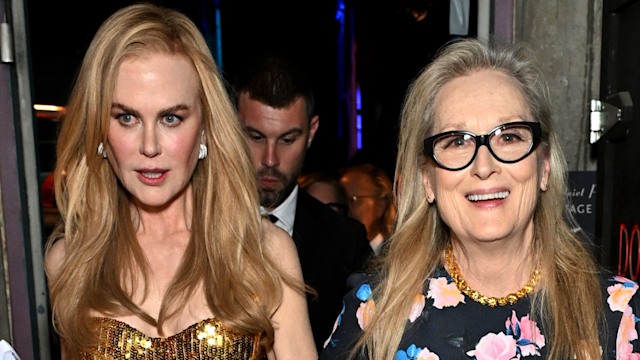 Nicole Kidman and Meryl Streep attend the 49th AFI Life Achievement Award: A Tribute To Nicole Kidman at Dolby Theatre on April 27, 2024 in Los Angeles, California. 