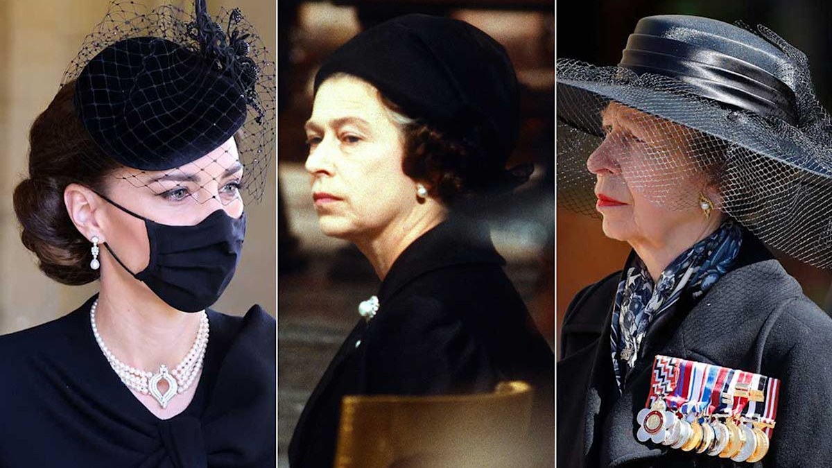 Royals in mourning dress The late Queen Elizabeth, Kate Middleton