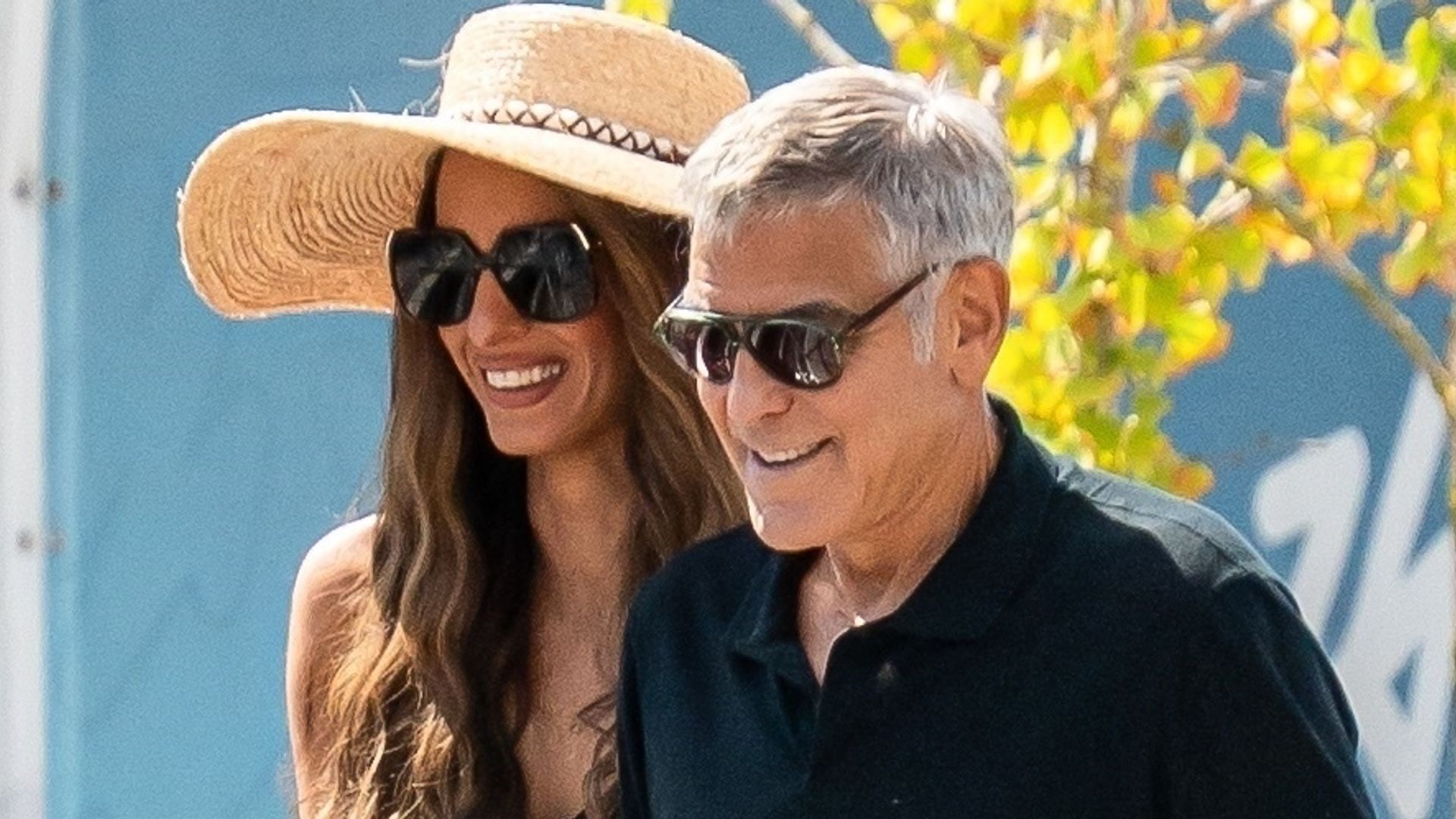   George Clooney and wife Amal make a glamorous airport arrival after turning heads at the 82nd Venice International Film Festival, 