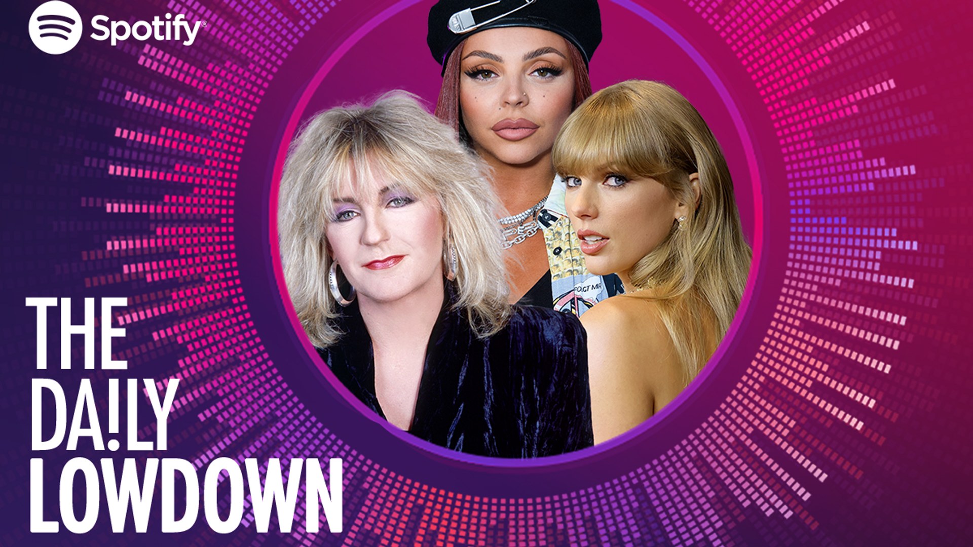 Christine McVie, Jesy Nelson, Taylor Swift in Daily Lowdown logo