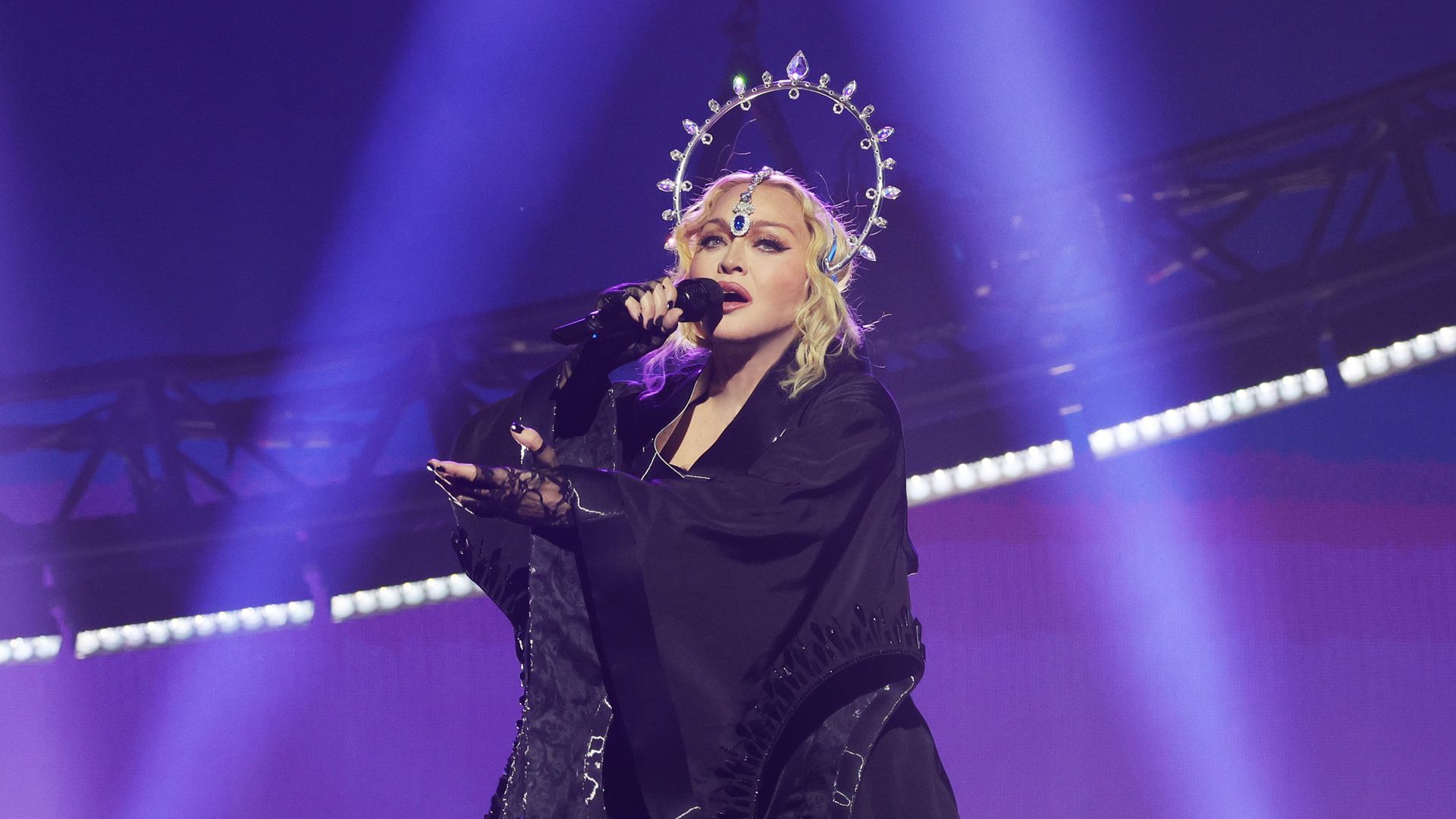 Madonna performs during opening night of The Celebration Tour
