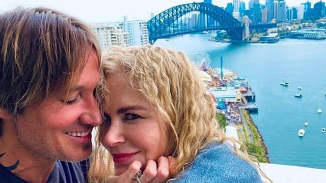 Nicole and Keith at one of their penthouses in Sydney harbour