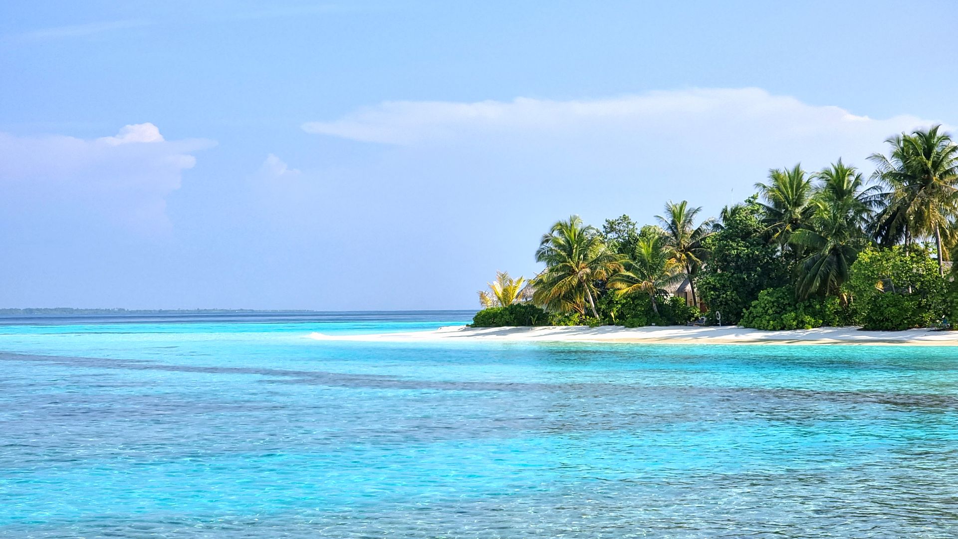 The Maldives five-star resort Nova Maldives, the white sands and turquoise blue sea