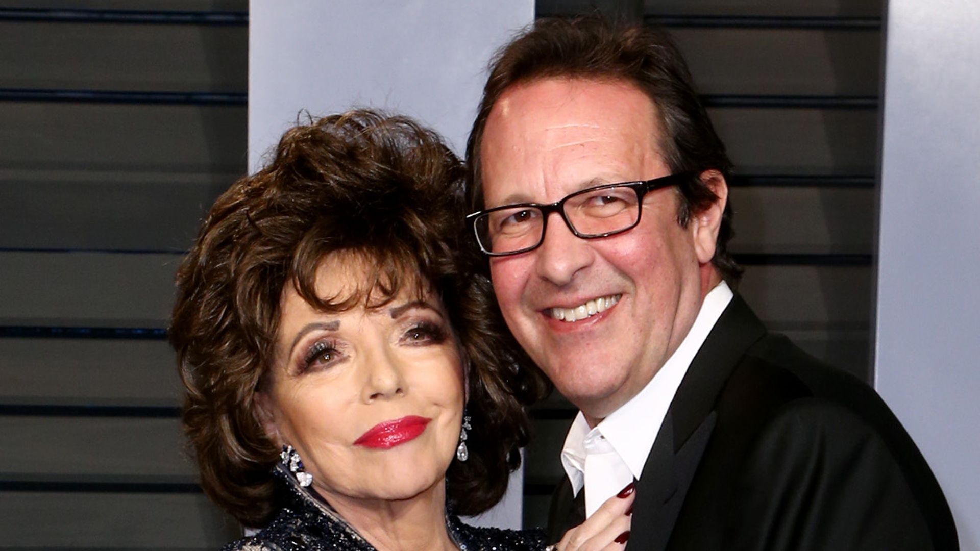 Joan Collins shares incredible photos to mark special occasion with husband Percy Gibson