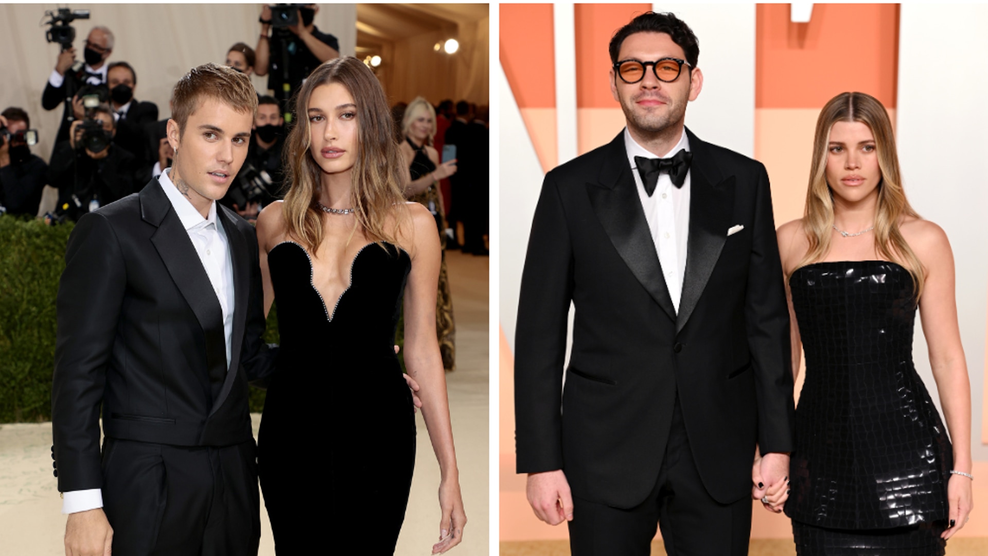 split image sofia richie and hailey bieber