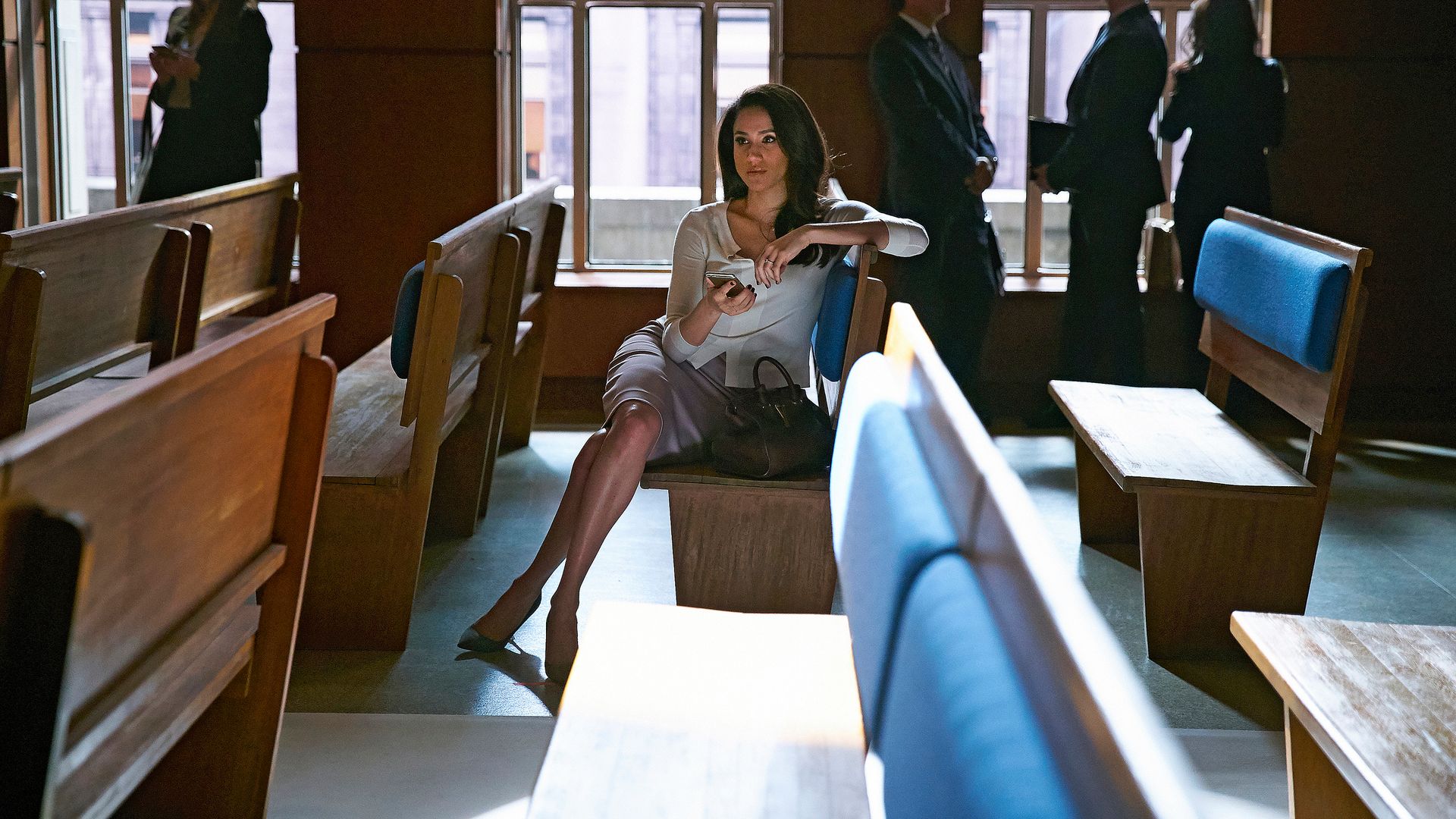 SUITS -- "Tick Tock" Episode 515 -- Pictured: Meghan Markle as Rachel Zane -- (Photo by: Shane Mahood/USA Network/NBCU Photo Bank/NBCUniversal via Getty Images)