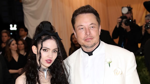 Elon Musk and Grimes at The Metropolitan Museum of Art's Costume Institute Benefit celebrating the opening of Heavenly Bodies: Fashion and the Catholic Imaginationon 07 May 2018