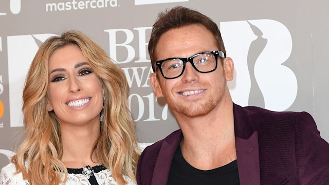 Stacey Solomon and Joe Swash smiling