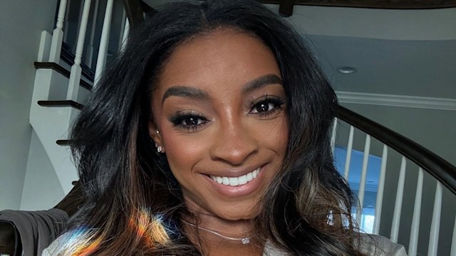 simone biles selfie at home