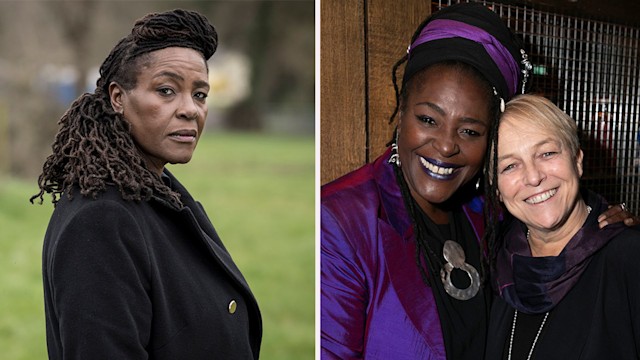 Sharon D Clarke in Ellis, Sharon D Clarke and wife Susie McKenna