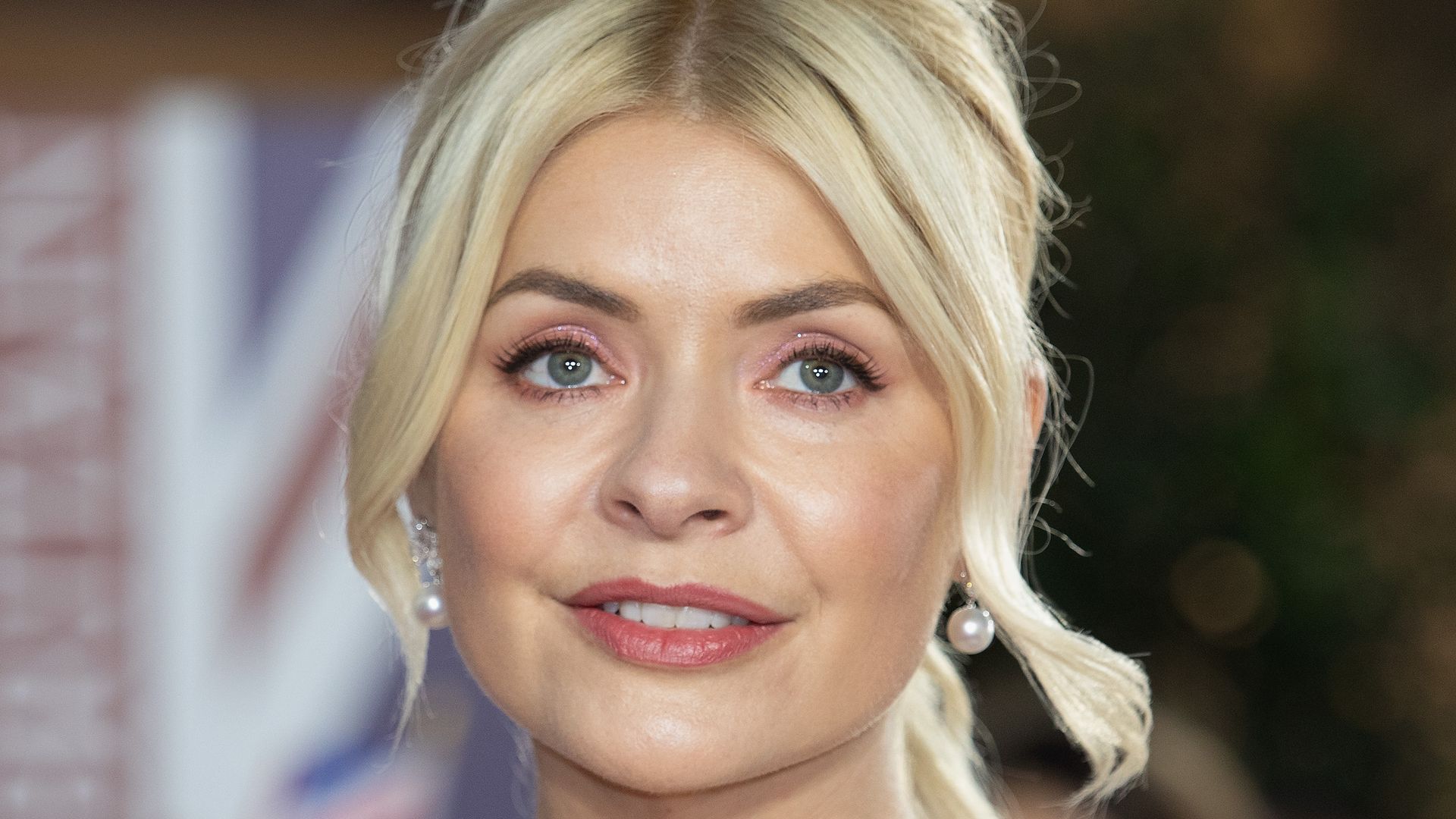 Holly Willoughby in white gown at pride of britain awards