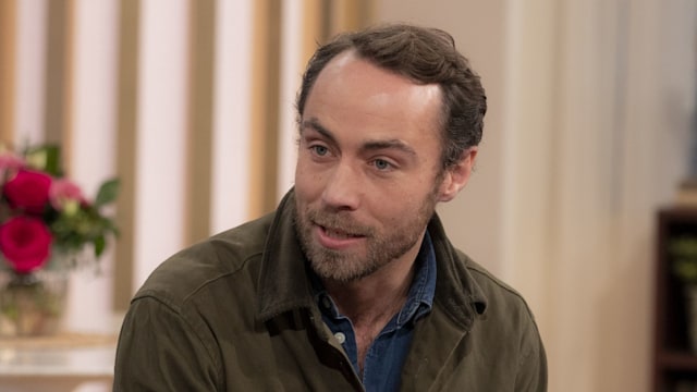 James Middleton in a brown jacket