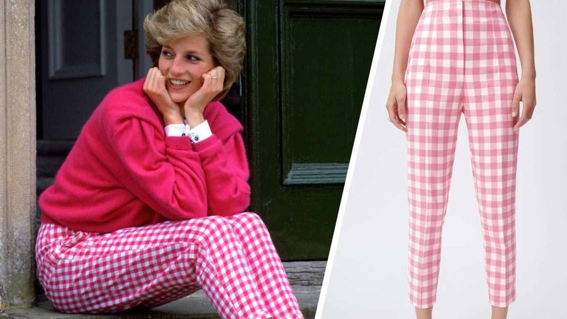 princess diana pink trousers