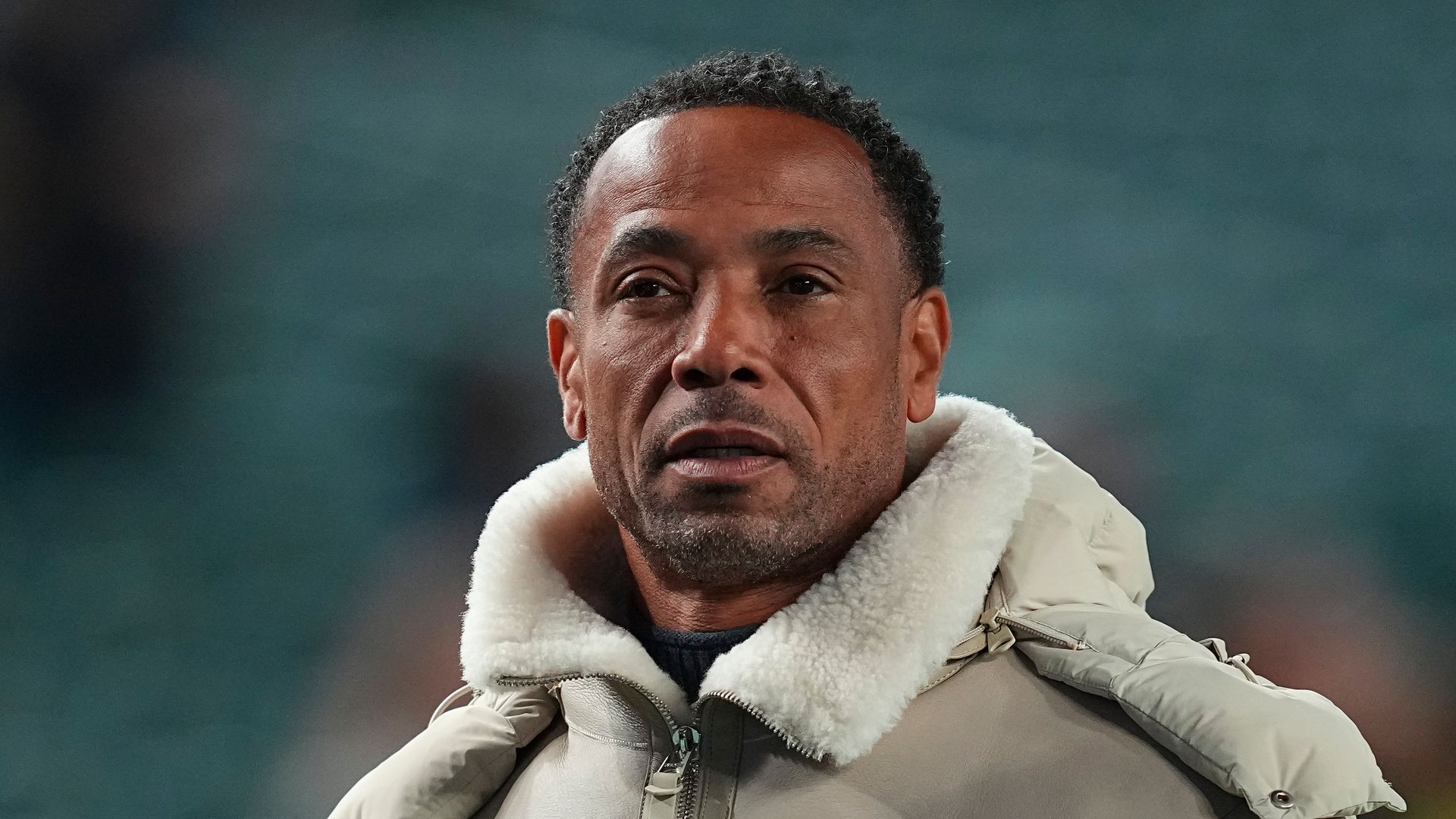 Rodney Harrison looks on prior to the game between the Detroit Lions and Philadelphia Eagles at Lincoln Financial Field on November 16, 2025 in Philadelphia, United States.