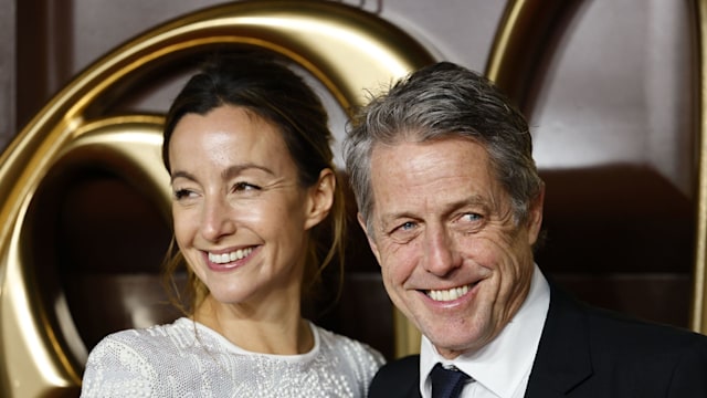 Hugh Grant and wife Anna Eberstein 