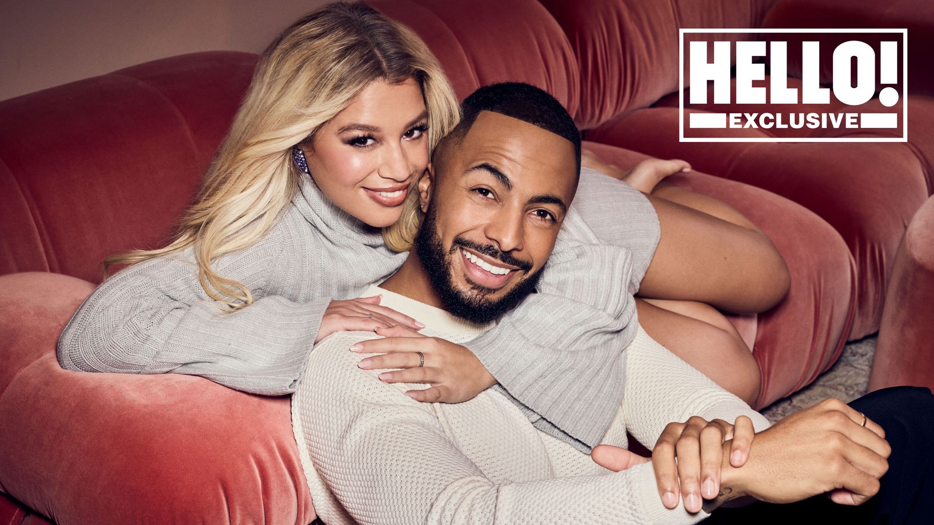 Molly Rainford and Tyler West pose exclusively for HELLO!