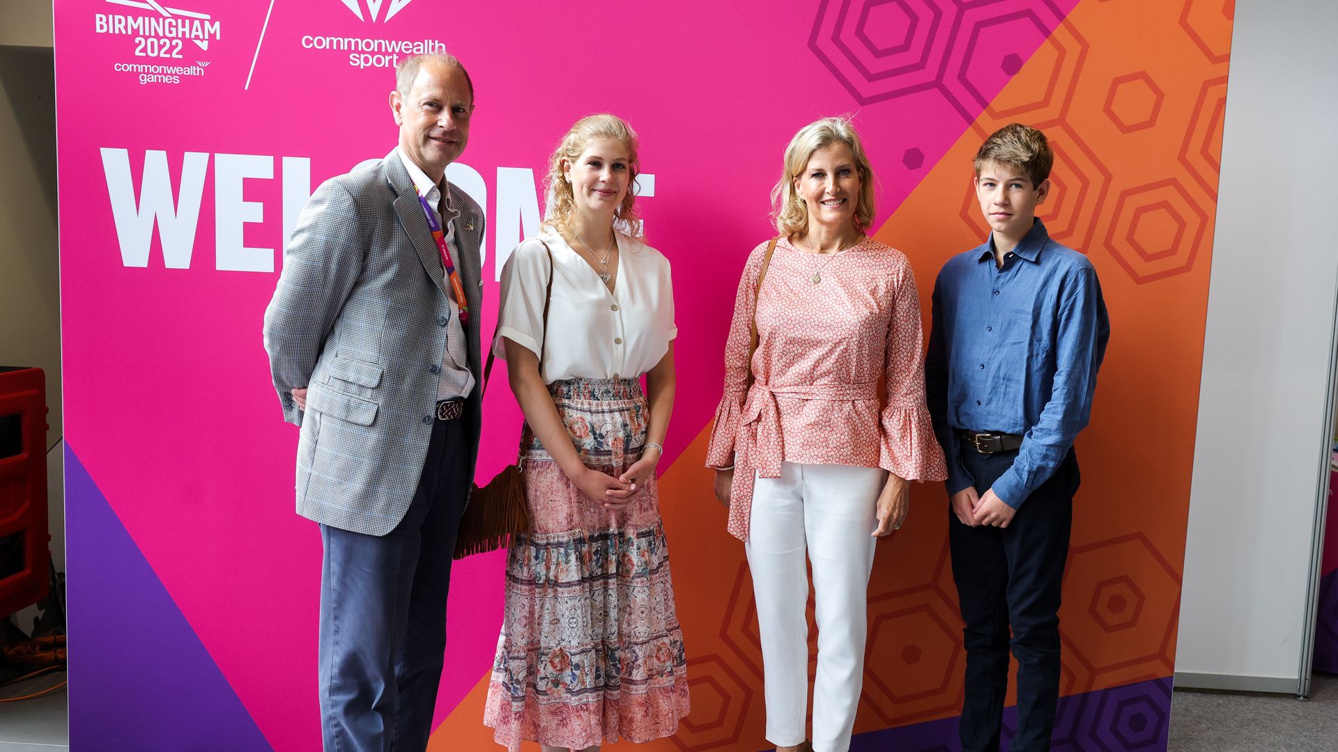 The Earl and Countess of Wessex with their children at 2022 Commonwealth Games