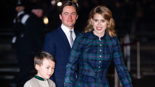 Princess Beatrice with Edoardo Mapelli Mozzi and Christopher Woolf